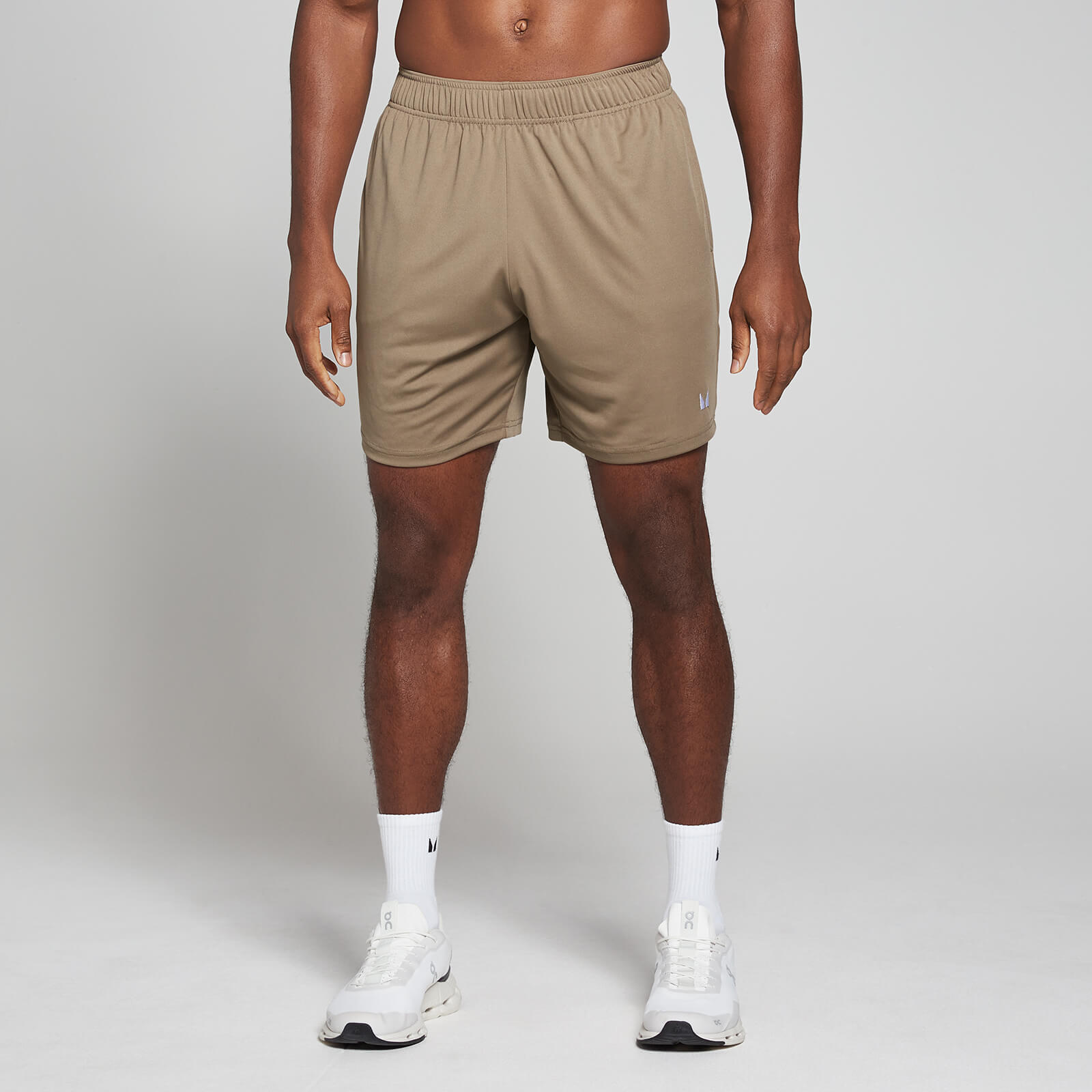 男士輕量運動短褲 - 柔和褐