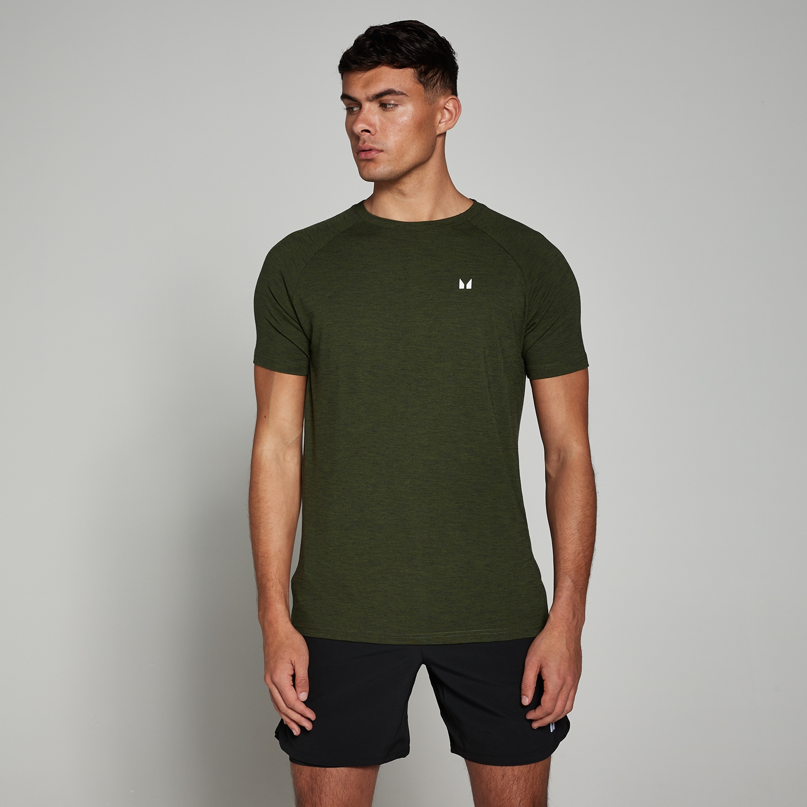 MP Performance Мъжка тениска с къс ръкав - армейскозелено меланж - S