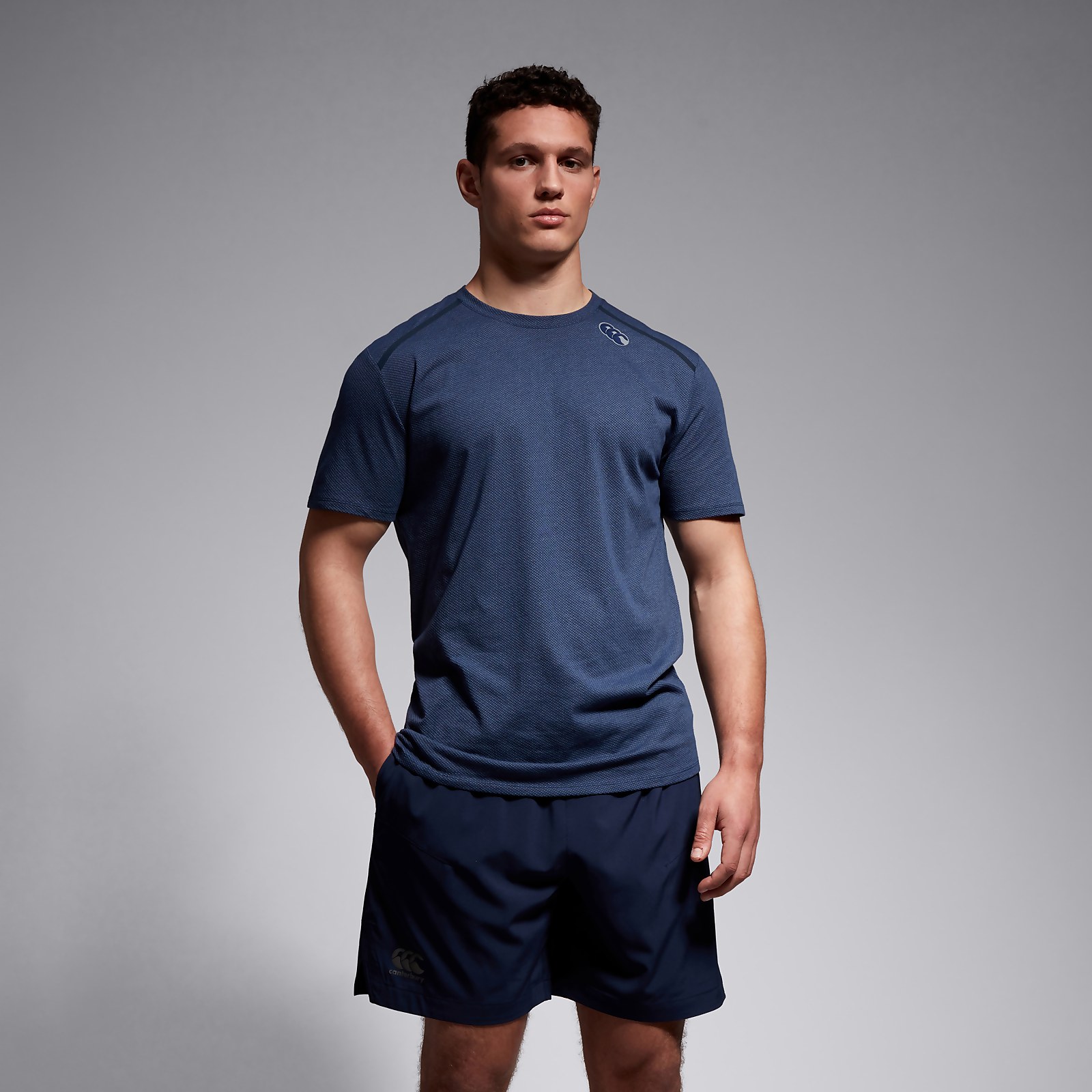 MENS SHORT SLEEVE TRAINING TEE BLUE M