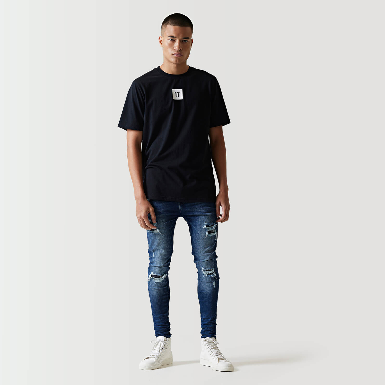 11 degrees black online jeans