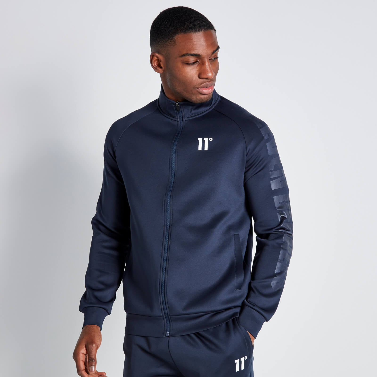 Navy track on sale top