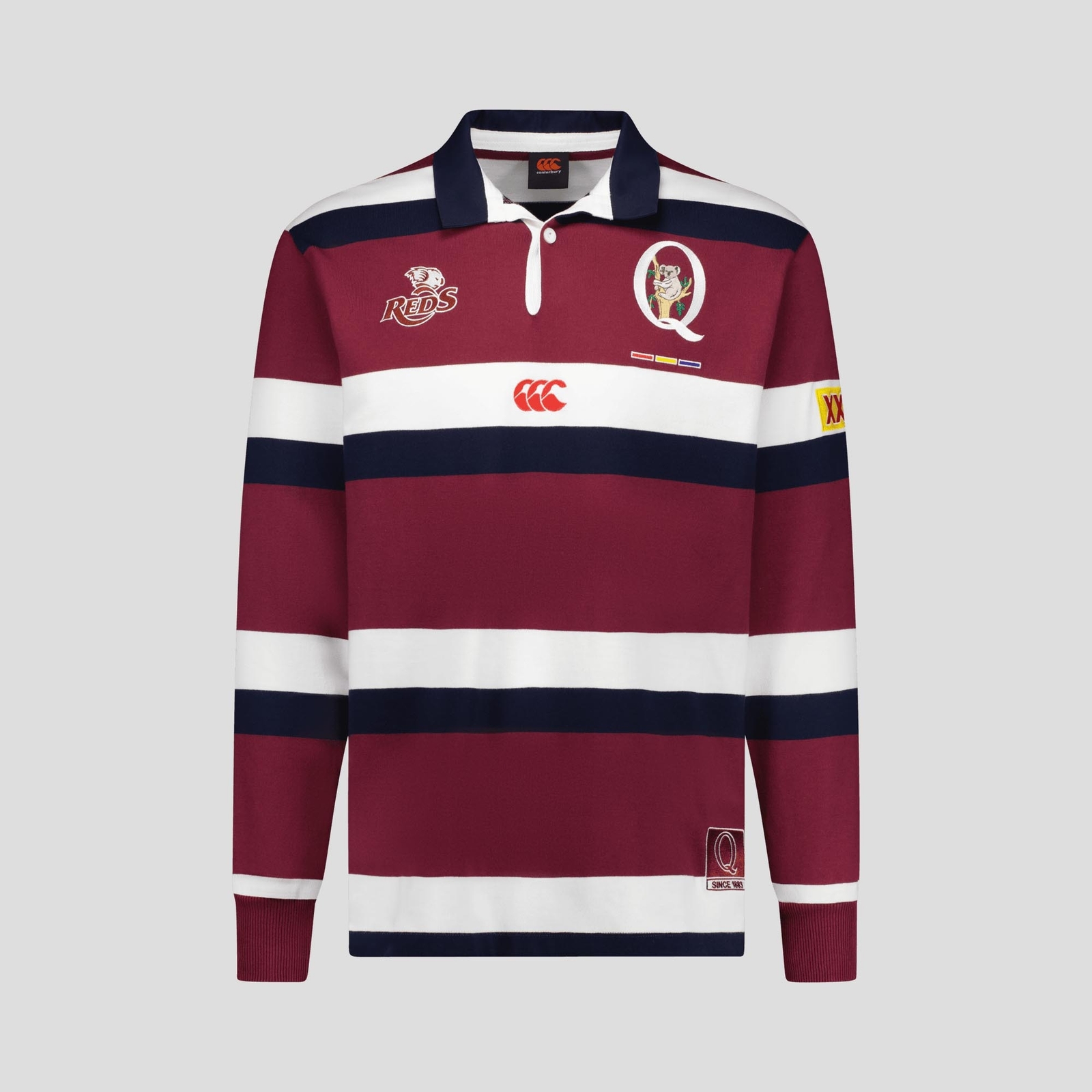 MENS QLD REDS RETRO JERSEY MAROON XS