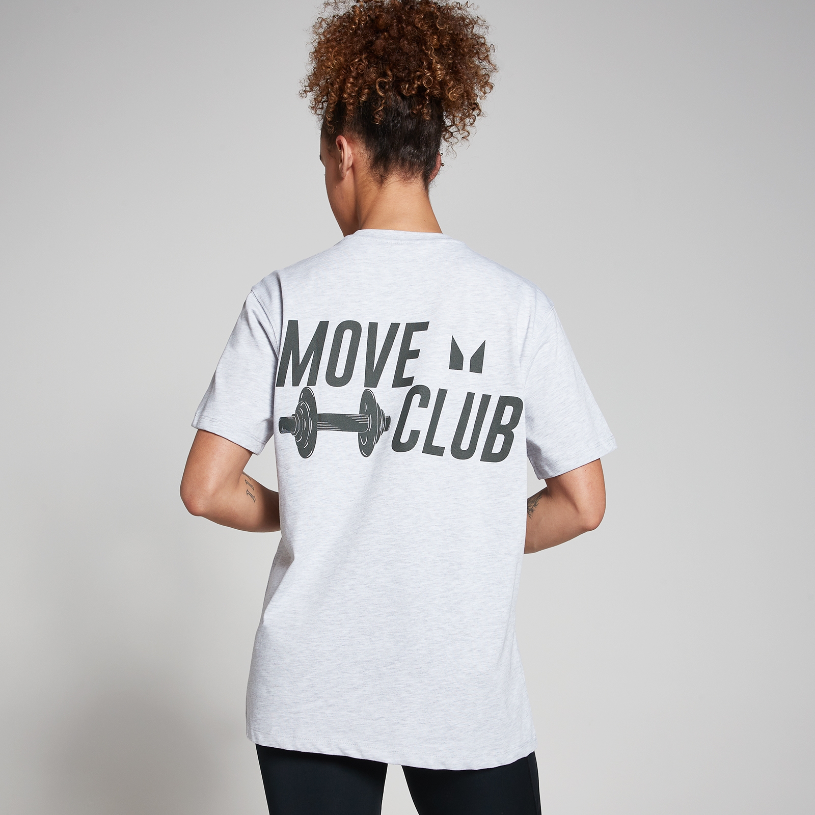MP Move Club Овърсайз тениска — светло сив марл - XXL-XXXL