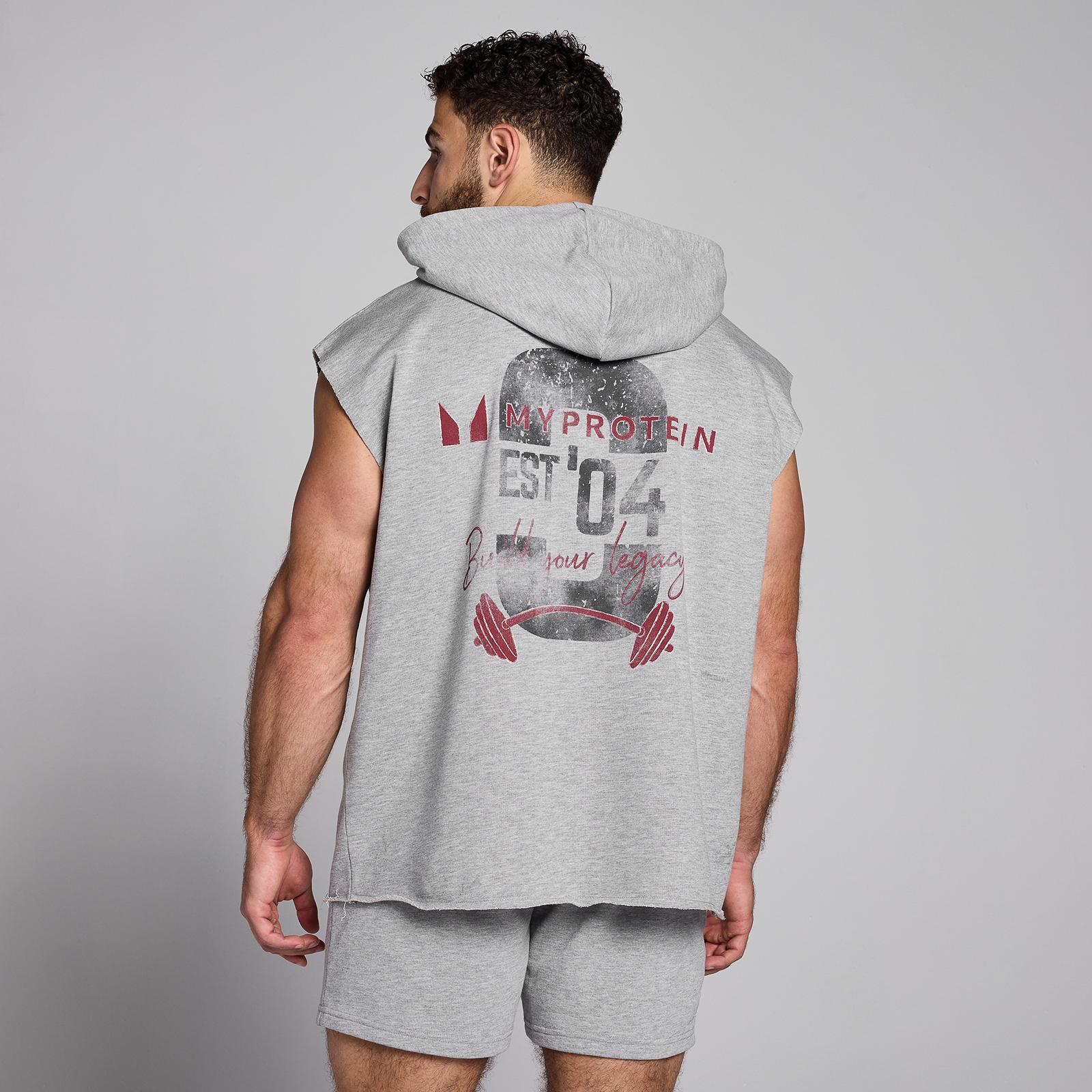 MP Men s Origin Graphic Hooded Vest Grey Marl XXL