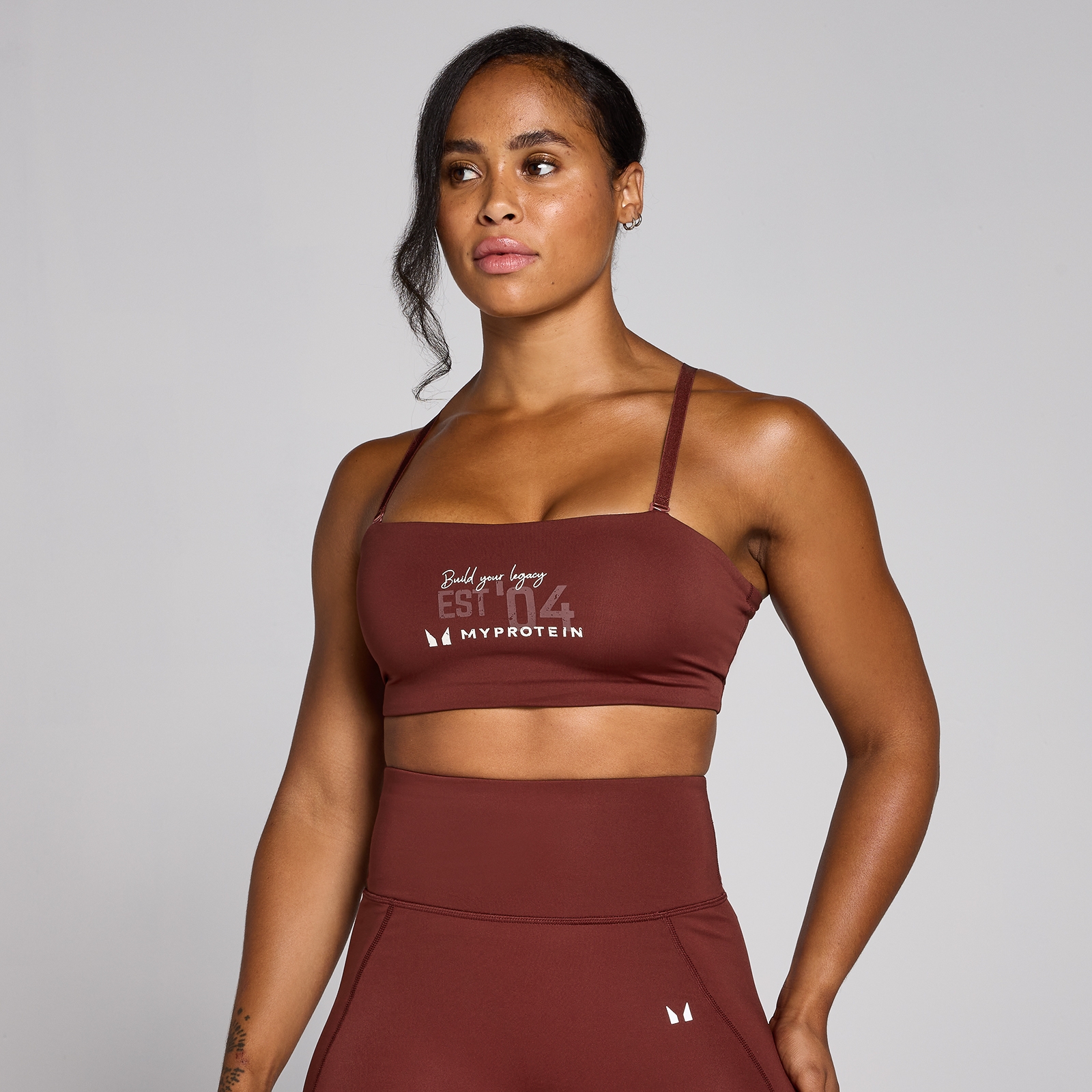 Brassière d’entraînement graphique MP Origin pour femmes – Rouge brique - XS