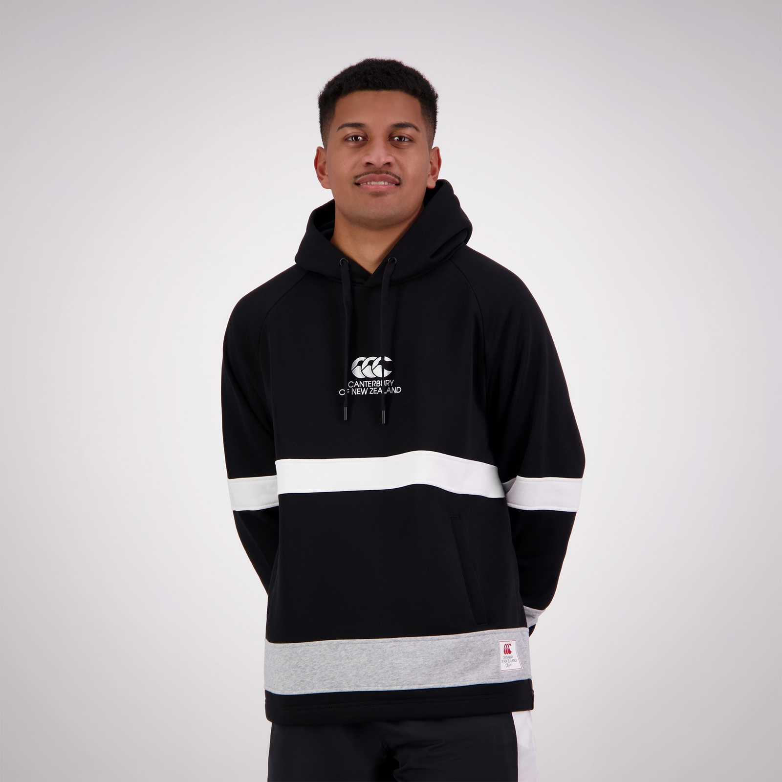 MENS LEGENDS RAGLAN HOODIE JET BLACK XS