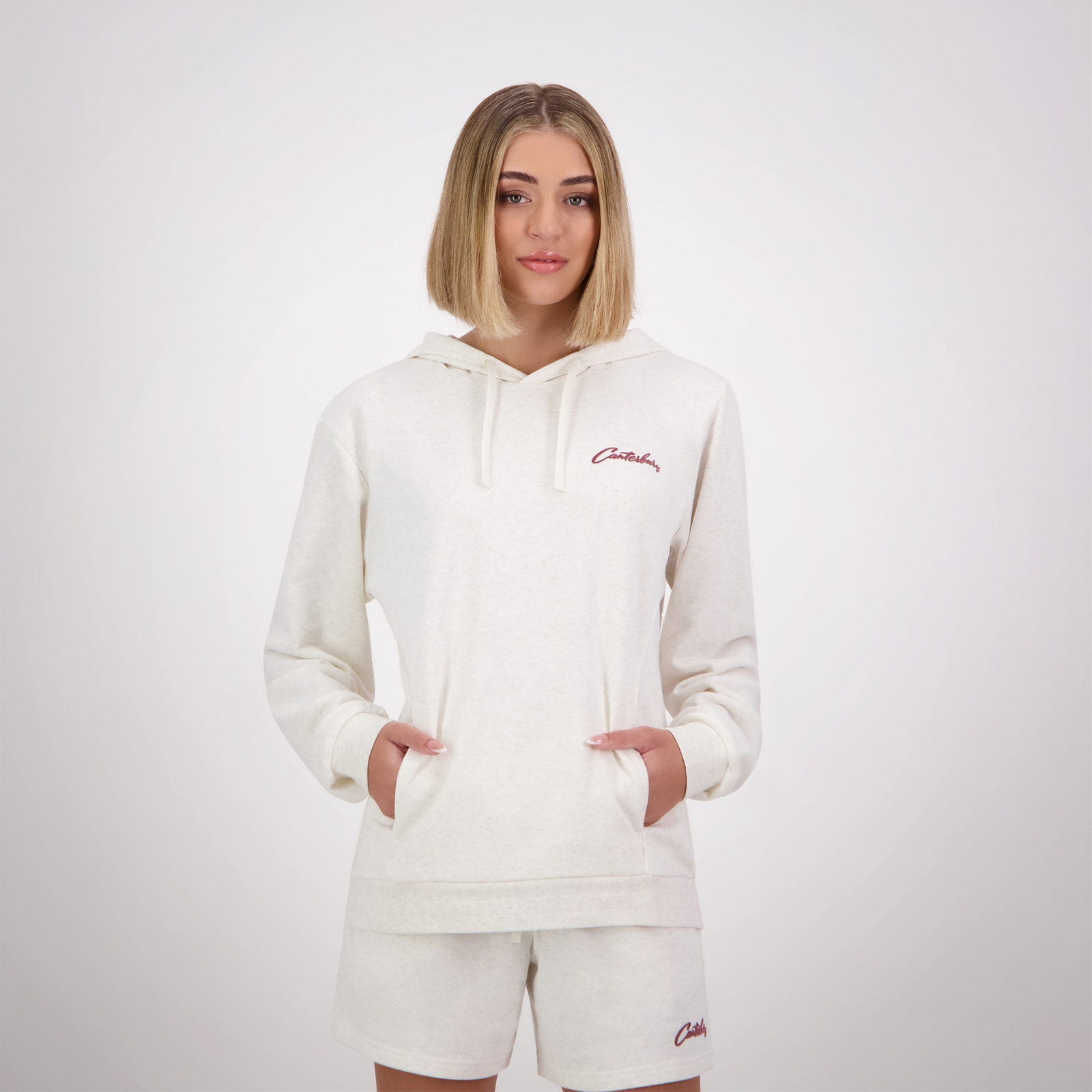 WOMENS SCENE SET HOODIE EGRET MARL 6