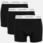 Calvin Klein Men's Cotton Stretch 3-Pack Trunks - Black
