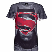 DC Comics Men's Superman Tear T-Shirt - Grey