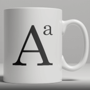 Alphabet Ceramic Mug - Letter A
