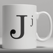 Alphabet Ceramic Mug - Letter J
