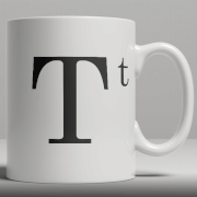 Alphabet Ceramic Mug - Letter T
