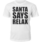 Santa Says Relax Christmas T-Shirt - White