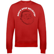 Don't Stop Believin' Christmas Sweatshirt - Red