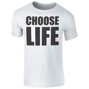 Men's Choose Life Black Logo T-Shirt - White