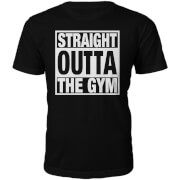 Straight Outta The Gym Slogan T-Shirt - Black