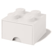 LEGO Storage 4 Knob Brick - 1 Drawer (White)
