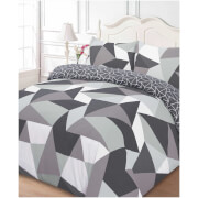 Dreamscene Shapes Duvet Set - Grey