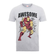 Marvel Comics Iron Man Awesome Men's Grey T-Shirt