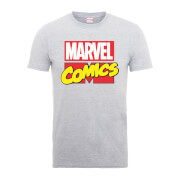 Marvel Comics Main Logo Men's Grey T-Shirt