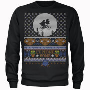 E.T Phone Home Fairisle Men's Christmas Jumper - Black