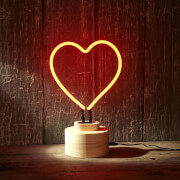 Lumosnap Red Neon Heart Table Lamp