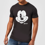 Disney Mickey Mouse Worn Face T-Shirt - Black
