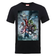 Camiseta Marvel Los Vengadores "Montaje Equipo" - Hombre - Negro