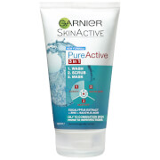 Garnier SkinActive PureActive 3-in-1 Wash, Scrub and Mask 150ml