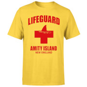 Camiseta Tiburón Lifeguard Amity Island - Hombre - Amarillo
