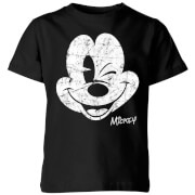 Disney Worn Face Kids' T-Shirt - Black