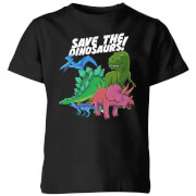 Save The Dinosaurs Kids' T-Shirt - Black