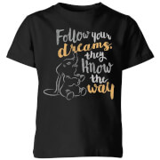 Dumbo Follow Your Dreams Kids' T-Shirt - Black