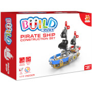 Build & Play Kids Pirate Ship Construction Set Toy
