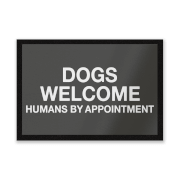 Dogs Welcome Human By Appointment Entrance Mat