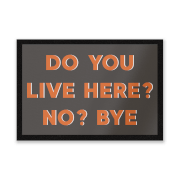 Do You Live Here? No? Bye Entrance Mat