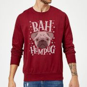 Bah Humpug Christmas Sweatshirt - Burgundy
