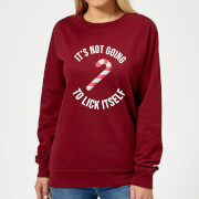 It's Not Going To Lick Itself Women's Christmas Sweatshirt - Burgundy