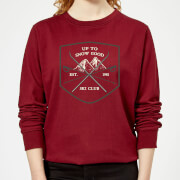 Up To Snow Good Women's Christmas Sweatshirt - Burgundy