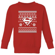 DC Superman Kids' Christmas Sweatshirt - Red