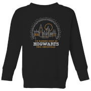 Harry Potter I'd Rather Stay At Hogwarts Kids' Christmas Sweatshirt - Black