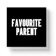 Favourite Parent Square Greetings Card (14.8cm x 14.8cm)
