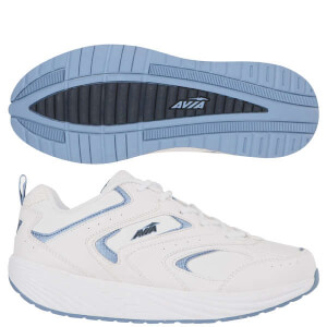 Avia Women s A395W Athletic Shoes White Blue Sports Leisure Zavvi France