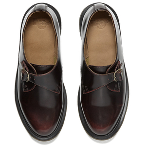 Dr. Martens Women s Lorne Leather Monk Shoes Cherry Red Allsole