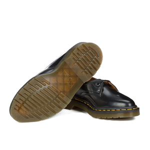 Dr. Martens Women s Core Siano 1 Eye Leather Shoes Black Polished Smooth Allsole