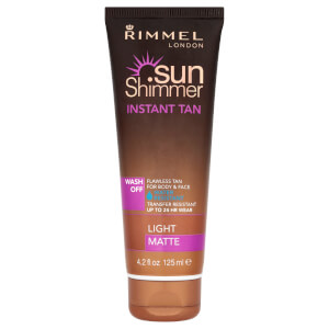 Rimmel Sunshimmer Water Resistant Wash Off Instant Tan (125ml) - Light Matte