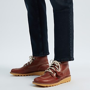 Adult Unisex Kick Hi Leather Dark Tan Kickers
