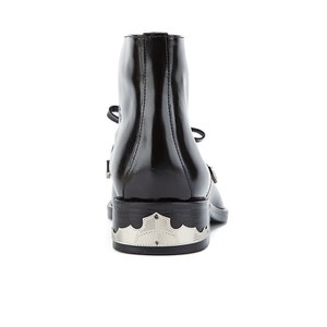 Toga Pulla Women's Bow Top Leather Ankle Boots - Black