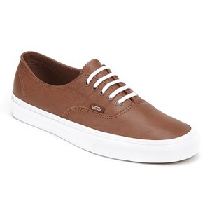 Vans Men s Authentic Decon Premium Leather Trainers Tortoise Shell Allsole