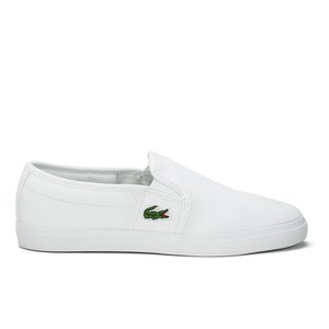 Lacoste Women s Gazon Sport HTB Canvas Slip on Pumps White Coggles